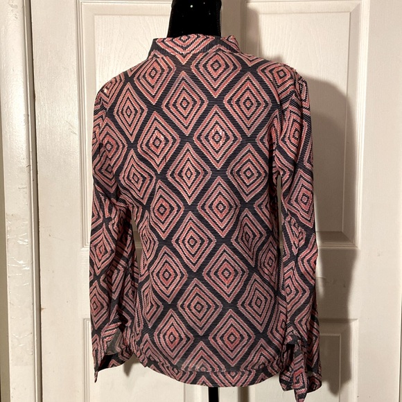 Tory Burch "Stephanie" Geometric Aztec Tunic Blouse Size 6 - Picture 3 of 6